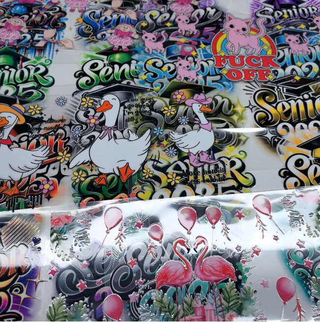 Wholesale 16oz Steel Cup UV DTF Stickers Random 10pcs/20pcs/50pcs Wraps for DIY Craftlaser wraps